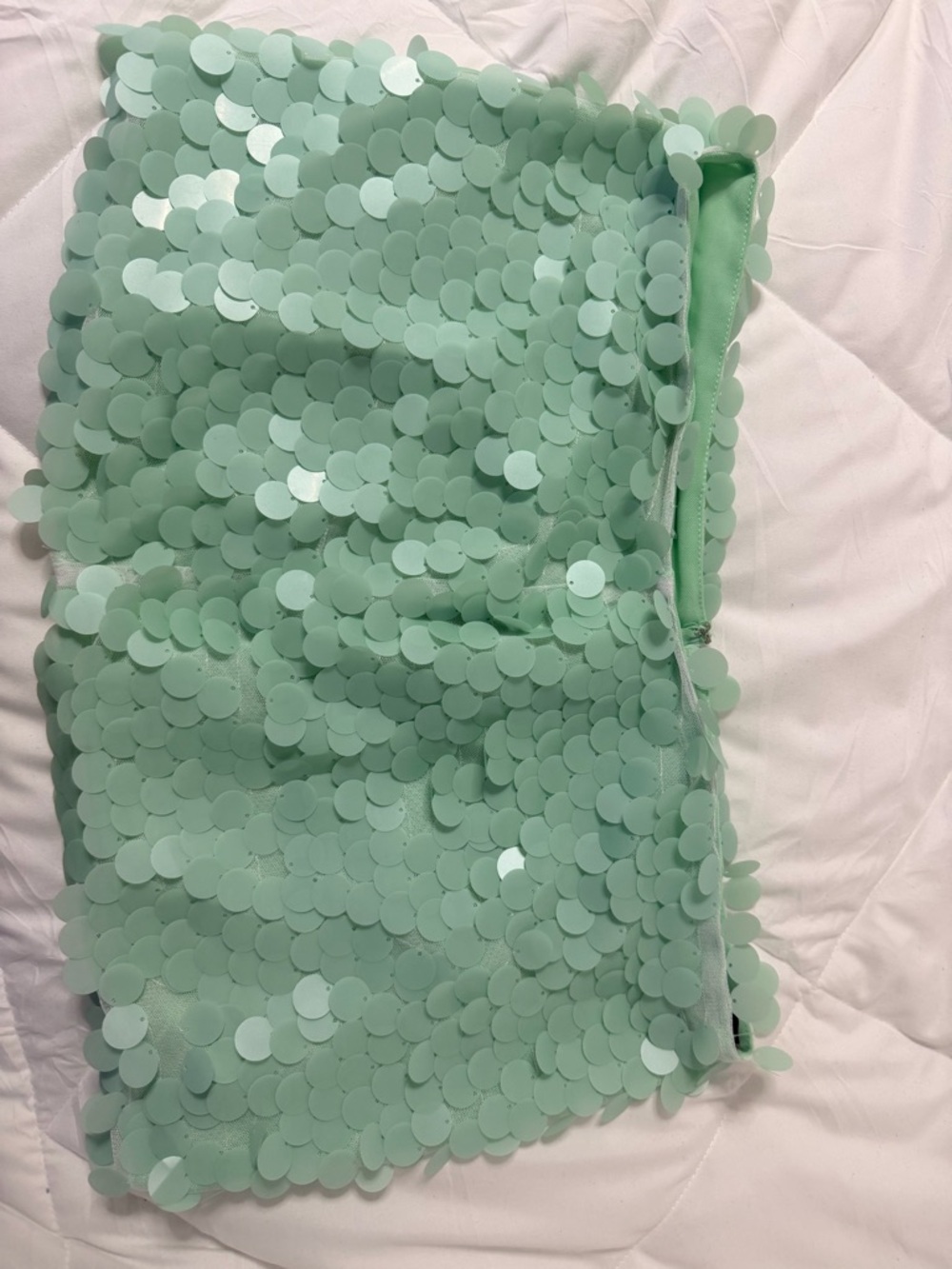 Sequin Mini Skirt in Mint Green